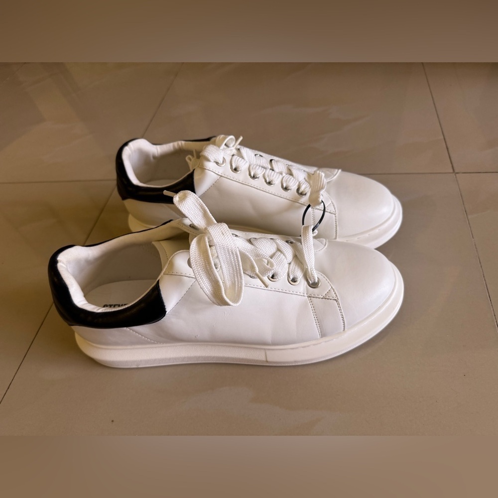 STEVE MADDEN FROSTED WHITE   And Black  SNEAKERS  MEN'S US Size 14 M - Picture 3 of 16